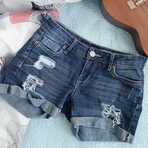 Denim Distressed Shorts